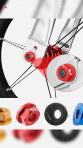 2Pcs Child Balance Bike M8 Hub Nut Aluminum Alloy Hub Axle Flange Screw Front Rear Wheel Fixed Bolt