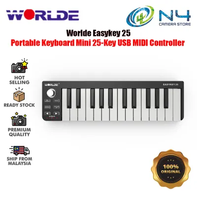Worlde Easykey 25 Portable Keyboard Mini 25-Key USB MIDI Controller MIDI Keyboard Musical Instruments MIDI Keyboard Controller