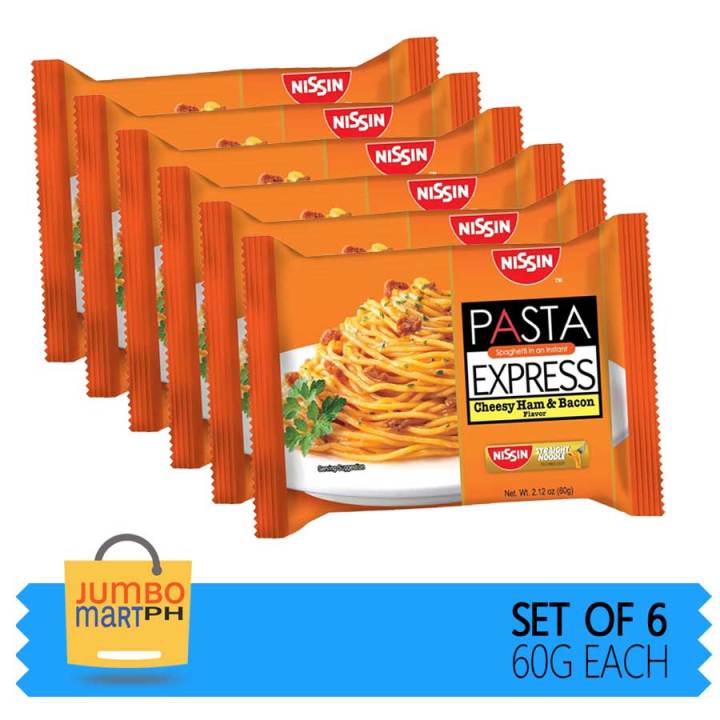 NISSIN PASTA EXPRESS CHEESY HAM & BACON 60G / SET OF 6 Lazada PH