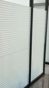 BeeFarm 45×100cm Static Striped Frosted Window Film Non-Adhesive Static Cling Privacy Glass Sticker