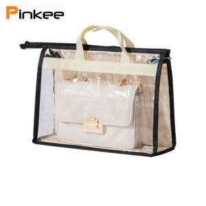 Clear Women Purse Handbag Dust Cover Craft Storage Bag with Zipper For Dust Moisture Proof Protector Travel Organizer