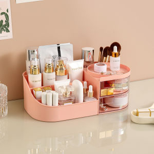 COD Large Makeup Organizer with Drawers Dustproof Desktop Storage  for Cosmetics & Skincare