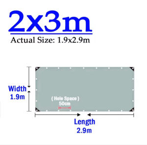 Terpal Bahan Uno | 2x3M 2X4M 2.5x3M | Abu | Penutup Mobil | Tahan Air | Tahan Panas | 550 Gram