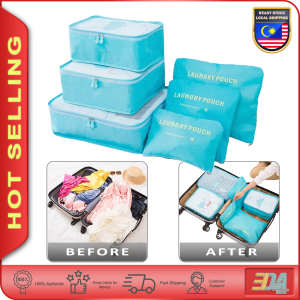 6in1 Clothes Storage Bags Packing Cube Travel Luggage OrganizerBag