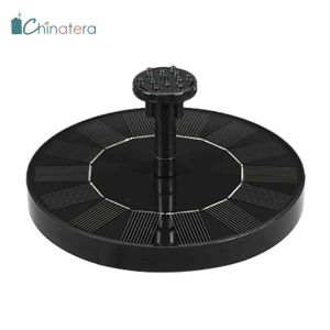 Chinatera Mini Solar Water Fountain Pool Pond Waterfall Fountain Water Pump Garden Fish Pond Bird Bath Floating Decoration