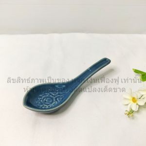 จานเซรามิค ถ้วย จาน  เคลือบศิลาดล ลายไทยดอกพุดตาน ขนาด 4.5นิ้ว - 9นิ้ว อาหารไทย สไตล์ไทย เข้าไมโครเวฟได้