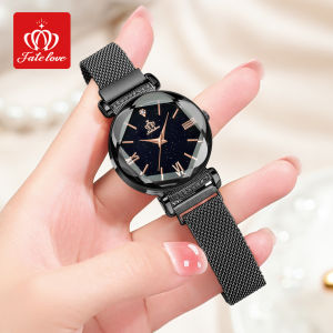 FATELOVE Watch For Women Waterproof Luminous Diamond Mirror Dial Fashion Korean Style Womens Watch