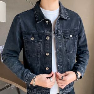 Quảng Đông C♢Áo khoác JEANS Xám đen mẫu Basic AJ001 phù hợp mọi thời tiết Nắng & Lạnh & Văn phòng & Dạo phố vải Denim dày co dãn3/21