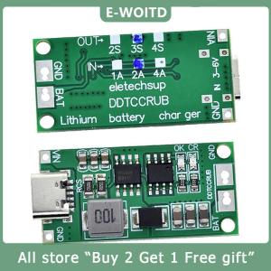 [COD] E-WOITD 2S 3S 4S 1-4A Booster Module Lithium Polymer Lithium Ion Battery Charging Module Step-Up Boost LiPo Polymer Li-Ion Charger