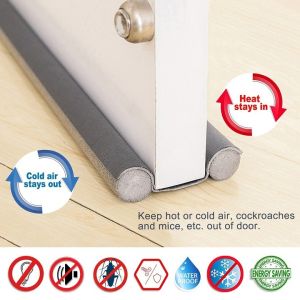 Thanh xốp chặn cửa - chặn gió điều hoà - Ron chắn cửa ngăn gió điều hòa bụi - Chặn côn trùng cách âm phòng dễ dàng sử dụng cho nhiều loại cửa tiện dụng kín gió