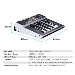 Audio mixer 4/7 channel  GS-4/GS-7 mixer bluetooth usb sound mixer Mixer-USB Professional Mixer for live stage