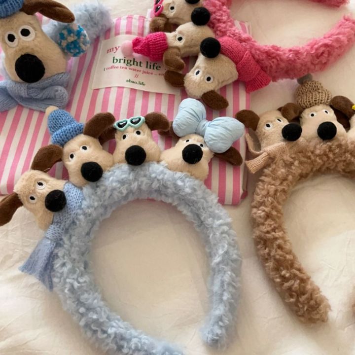 YANGW Animal Dog Plush Headband Buddy Dog Wash Face Headband Cartoon ...