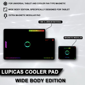 LUPICAS COOLING PAD HEATSINK PENDINGIN TABLET SMARTPHONE MAGNETIC PAD WIDE EDITION