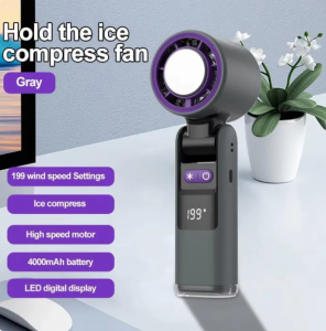 Cooling Fan 4000mAh Rechargeable Strong 199 Gear Wind Speed Electric Fan Adjustable Turbo Portable Fan With Light