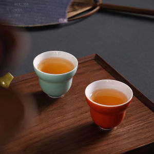 色釉品茗杯葫芦陶瓷功夫茶具家用复古喝茶单杯主人杯文人茶器批发