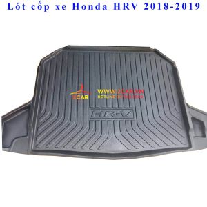 Lót cốp xe Honda HRV 2018 2019 2020 2021 2022 2023 2024 - Hàng nhựa dẻo TPO cao cấp không mùi không thâm nước đàn hồi tốt vừa xe
