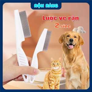 Lược chải gỡ rối đánh bông lông/ chải ve rận bọ chét cho thú cưng chó mèo