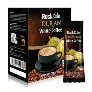 Date 06/2026 Cà Phê Hòa Tan Rockcafe - Hương Dừa/Sầu Riêng/Khói - Hộp 12 gói x 20g