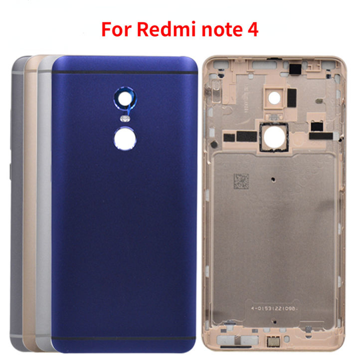 New Back Cover For Xiaomi Redmi Note Global Version Battery Cover Rear  Door Housing Case with Camera lens+Volume buttons - Main Image