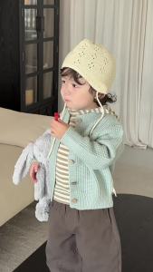 Childrens sweater cardigan jacket autumn wear 2026 Korean-style childrens clothing baby clothes autumn collection boys autumn outfit