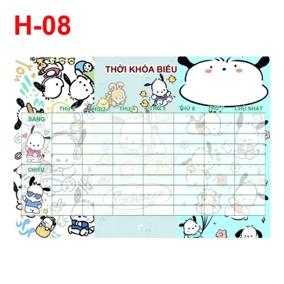 Thời Khóa Biểu Pochacco dễ thương so cute ( 16 mẫu khác nhau-ko có keo dán)