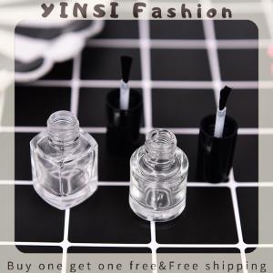YINSI 1Pc 5ml Clear Empty Nail Polish Bottle Container With A Lid Brush