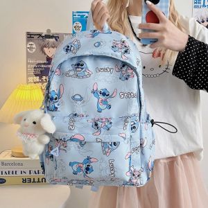 CHARMI Large Capacity Stitch Backpack Korean Style Handbag Students School Bag Fashion Travel Bag Cartoon Shoulder Bag Outdoor