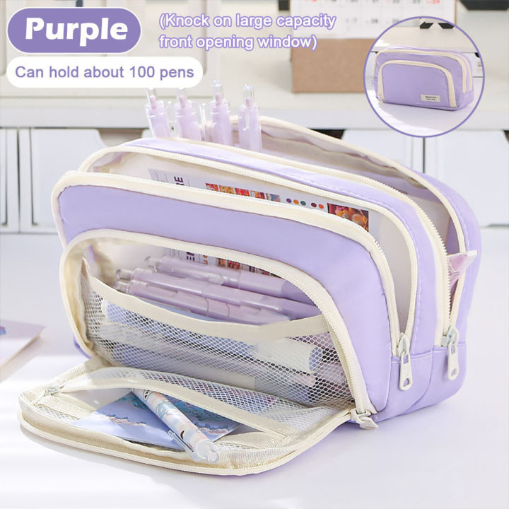 Kawaii%20Pencil%20Case%203%20Compartments%20Pen%20Holder%20Pouch%20Large%20Capacity%20Cute%20Pen%20Holder%20Storage%20Box%20Students%20Stationery%20Organizer%20-%20Image%204