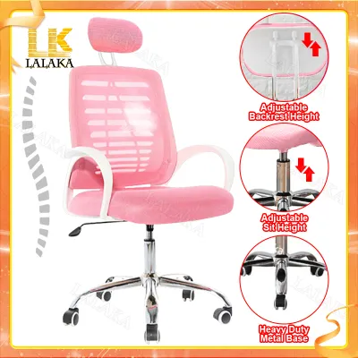 Office chair Ergonomic Chair Computer Chair Reclining Chair With Foot Mesh With Headrest Comfortable Breathable Office Chair Learning Chair 360°Rotation【COD】