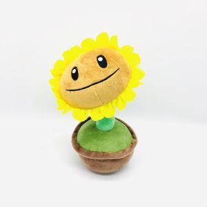 YF Plants vs. Zombies Plush Toys For Kids PVZ Stuffed Dolls Flowerpot Sunflower Peashooter Plush Doll Home Decoration Gifts For Kid FY