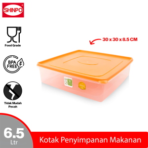 SHINPO Kotak Makanan Plastik BPA Free Murano Sealware Kotak Donat SPO-SIP-307L