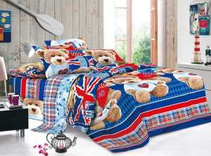 Sprei KiNG SIZE Motif Bear Ukuran 180X200 - Seprei Motif Bear 6 kaki