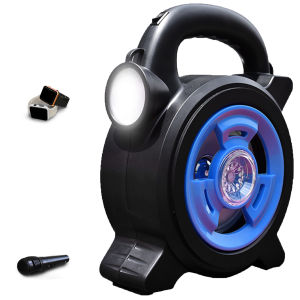 KYOTO Japan Original Yokohama Portable Wireless Bluetooth Karaoke Speaker with FREE MICROPHONE small speaker family outdoor ktv karaoke 4 inch led Super Bass LED Mini Speaker Rechargeable Bluetooth Home Audio Speaker with Mic FM Radio JPJ2