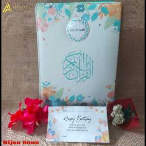 Alfareza -Al-Quran A5 Kaleb Resleting Free Nama A5 Quran Kaleb Custom Nama Eksklusif Printing Hadiah Istimewa Pernikahan Hampers Kado