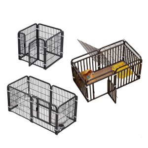 Pet Playpen Fence Panel 23.6inch Detachable Modular for Indoor Pet Cats Dogs Exercise Pen Gate Fence