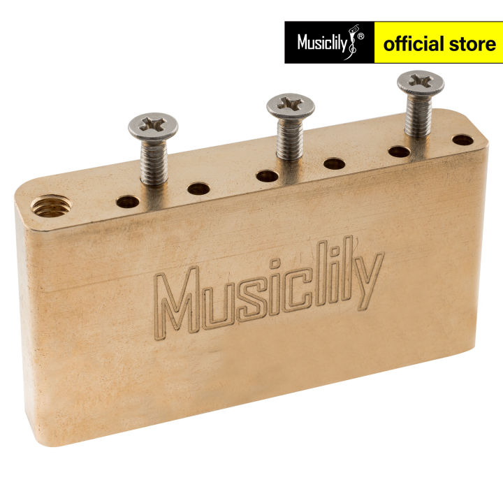 Blocco Ponte In Ottone Musiclily Ultra 42mm Per Chitarra Elettrica Con Ponte Gotoh 510T 54mm