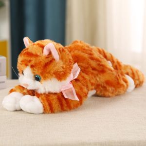 NOER 30CM Simulation Cat Plush Toys Soft Fluffy Realistic Voiced Cat Doll Cute Meowing Cat Plush Doll Kid Birthday Gift