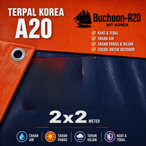 Terpal Korea A20 2x2 Meter kuat tebal tahan air cocok untuk penutup barang outdoor