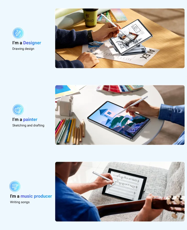 UGREEN 2nd Gen Stylus Pen Touch Screens Digital Pencil Magnetic