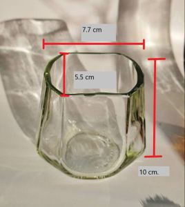 แก้วรีเจนซี่ Regency  ตัดจากขวดรีเจนซี่   แก้วทรงเหลี่ยม แก้วน้ำ แก้วบรั่งดี แก้วเหล้า แก้ววิสกี้  งานDIY ติดสติ๊กเกอร์กันน้ำลบคมขัดเงาให้เรียบร้อย