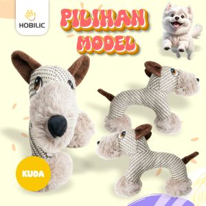 Hobilic Mainan Gigitan Anjing Berbunyi Dog Squeaky Toys Boneka Toys Plush Model Binatang Lucu