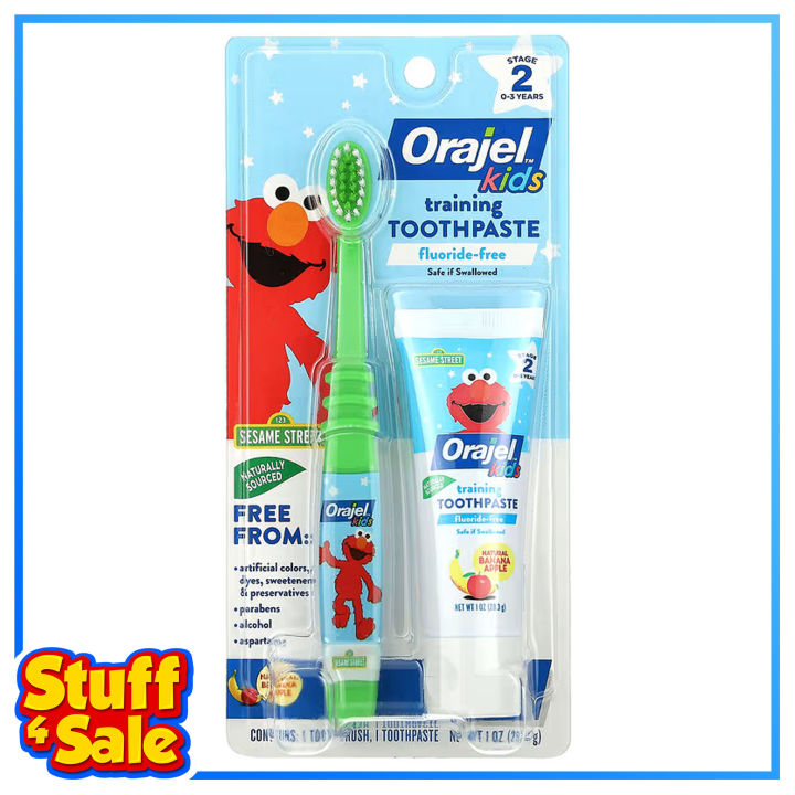 Baby Orajel Elmo Fluoride-Free Tooth Gum Cleanser with