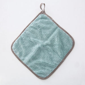 [Ready Stock]  Hanging Double Sided Cloth Kitchen/ Kain Dapur/Tuala Tangan/可挂式珊瑚绒双面抹布