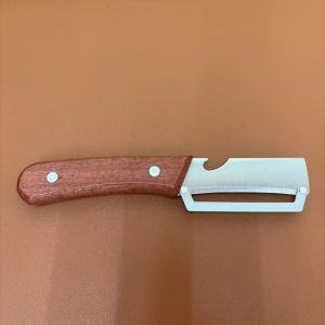 3-in-1 Stainless Steel Peeler for Slicing & Peeling For Kitchen With Wooden Handle And Bottle Opener