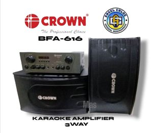 Crown BFA-616 Karaoke Amplifier with Baffles 2000w x2 PMPO Bluetooth mic echo fm radio