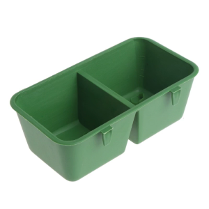 Cốc nước gà với móc lồng treo nhựa 2-cup bát cho chim bồ câu vịt bồ câu Thỏ dễ dàng để làm sạch