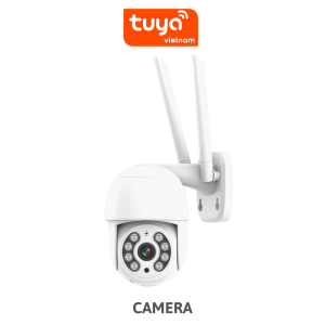 Camera Wifi TUYA 4MP Ngoài Trời Xoay 360 độ Theo Dõi Chuyển Động Có Đèn Chiếu Ban Đêm APP SmartLife