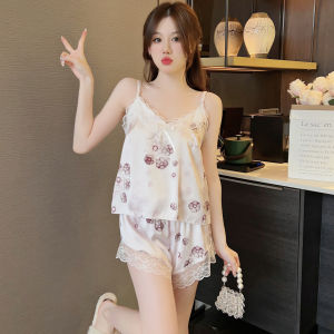 Hormones 🌞🌞 มีรูปแบบต่างๆให้เลือก sleeptime ชุดนอน ชุดอยู่บ้าน ชุดนอน lovelynight ลายดอกไม้ ใส่สบาย พร้อมส่งจากไทย(H9205)