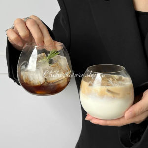 Cốc / Ly Thuỷ Tinh Hình Quả Cầu 400ml Chịu Nhiệt Cao Dùng Trang Trí Uống Matcha Trà Sữa - Chihirostore.decor