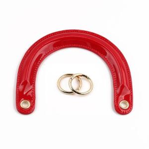 Handbag Handles UShape Handle with Buckle Replacement Handles for BeachBag Woven Straw Bag DIY Lady Purse Accessories